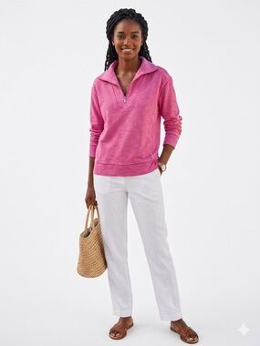 Tommy Bahama Pink Ribbed Collar Shirt